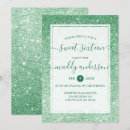 Search for emerald glitter invitations Sparkle
