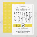 Search for black white yellow wedding invitations Modern