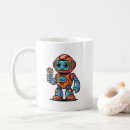 Search for cartoon robot mugs Cute