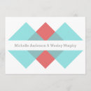 Search for teal and red wedding invitations Modern