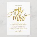 Search for faux gold foil wedding invitations Calligraphy