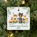 Search for cute racoon christmas tree decorations Woodland animals