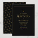 Search for black gold quinceanera invitations Modern