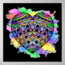Search for multicolor hearts posters Watercolor