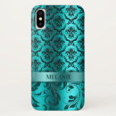 Search for blue damask iphone cases Metallic