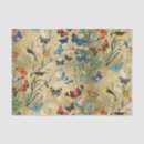 Search for vintage botanical tissue paper Butterflies