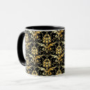 Search for gold patterned damasks mugs Elegant