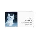 Search for cat paws return address labels Feline