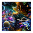 Search for nebula acrylic art planets