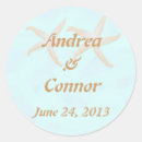Search for starfish wedding stickers Blue