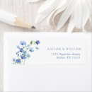 Search for blue floral return address labels Chic