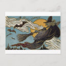 Search for flying witch postcards Owl