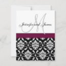 Search for monogram damask red invitations Elegant