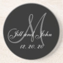 Search for favor wedding coasters Black and white