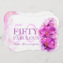 Search for fifty and fabulous invitations Surprise