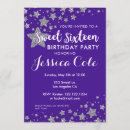 Search for silver star birthday invitations Glamourous