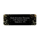 Search for gold glitter confetti return address labels Black