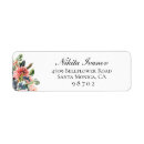 Search for coral and navy return address labels Chic