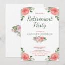 Search for female retirement party invitations Pink roses