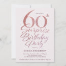 Search for rose gold surprise birthday invitations Modern