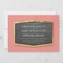 Search for gold and coral wedding invitations Couple