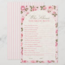 Search for who knows the bride best Pink flowers