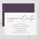 Search for purple engagement party invitations Plum