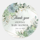 Search for thank you succulent stickers Baby shower