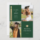 Search for green and gold graduation invitations College