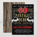 Search for mans 60th birthday invitations Vintage