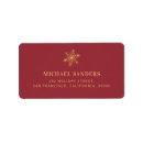 Search for gold snowflake return address labels Elegant
