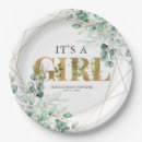 Search for eucalyptus plates Girl baby shower