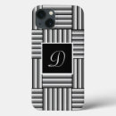 Search for striped monogram iphone cases Black and white