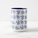 Search for white coral mugs Blue and white