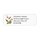 Search for hummingbird return address labels Flower