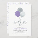 Search for silver 1st birthday invitations Girl
