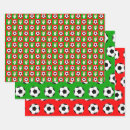Search for soccer christmas wrapping paper Santa
