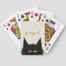 Search for orange cat playing cards Black
