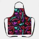 Search for hand painted aprons Red