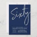 Search for blue and silver birthday invitations Modern