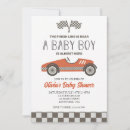 Search for racing baby shower invitations Baby boy