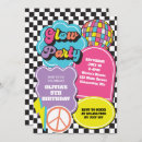Search for neon glow disco birthday invitations Retro