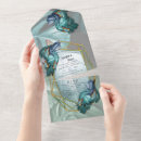 Search for paradise wedding invitations Black