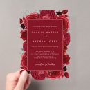 Search for red and silver wedding invitations Flowers