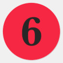 Search for number six stickers Simple