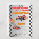 Search for race track birthday invitations Fast one birthday