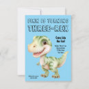 Search for dinosaur 3rd birthday invitations T rex birthday