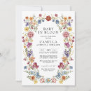 Search for colorful flowers baby shower invitations Baby in bloom