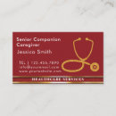 Search for elderly business cards Nanny services