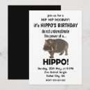 Search for hippo birthday invitations Safari